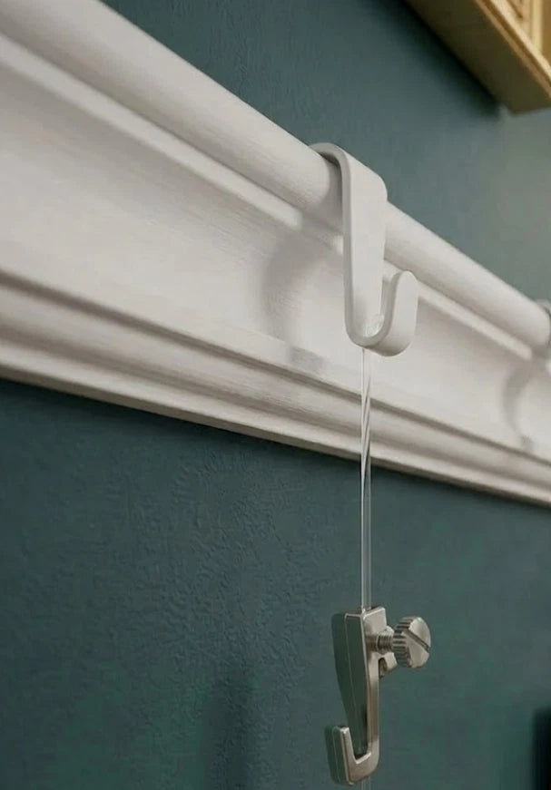 8 x picture rail hanging kits hanging hooks white 4kg range